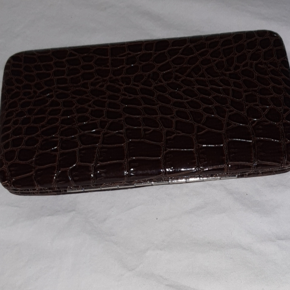 Brown Snakeskin  One Size Wallet